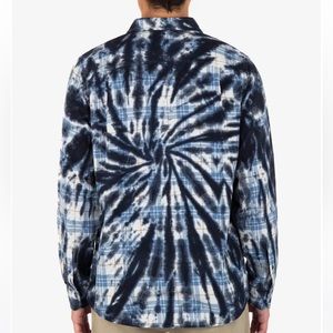 Men's Portland Tie Dye Flannel Long Sleeve Shirt NWT